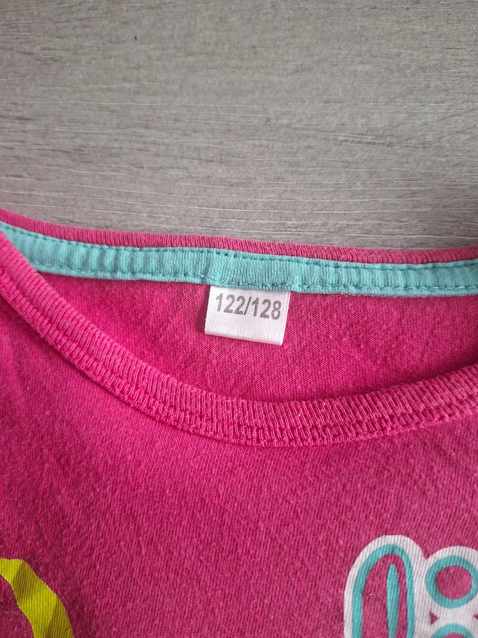 🌷F3-26🌷T-shirt fille Zeeman – Paradise Island – Rose fuchsia – Taille 122/128 (7/8 ans)🌷 – photo 3